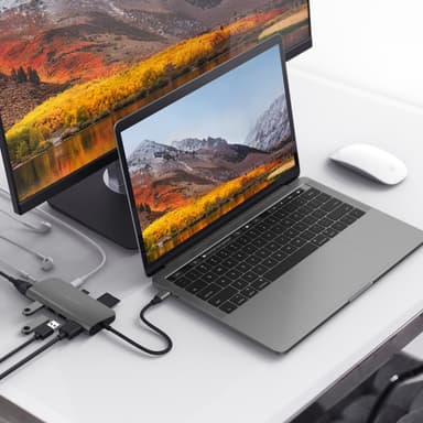 Hyper HyperDrive Power USB-C 9-i-1 dockingstasjon (stellargrå)