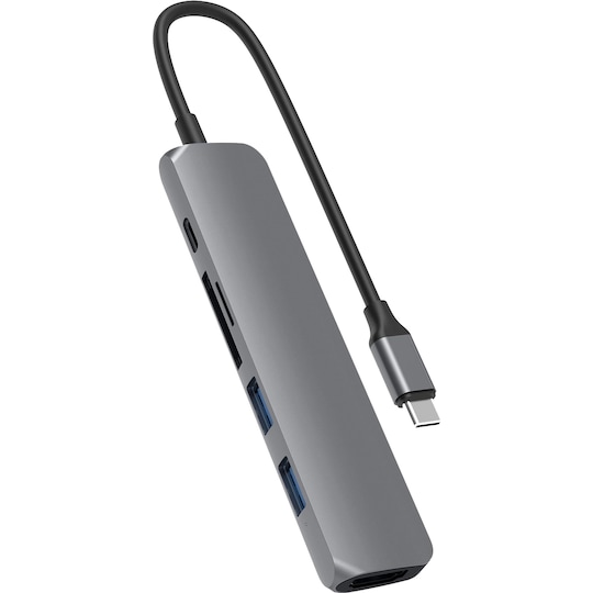 Hyper HyperDrive Bar USB-C 6-i-1 dockingstasjon (stellargrå)