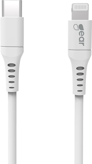 Gear USB-C til Lightning MFi kabel 2m (hvit)