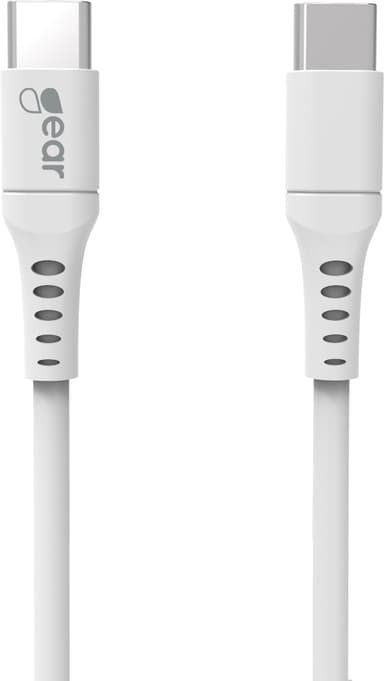 Gear USB-C til USB-C 2.0 kabel 2m (hvit)