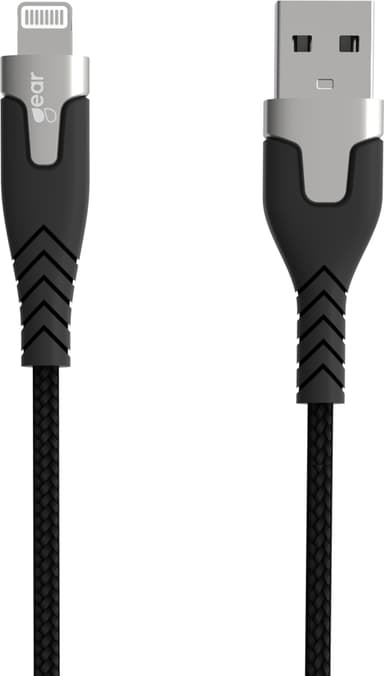 Gear USB-A til Lightning MFi Pro-klasse kabel 1,5m (sort)