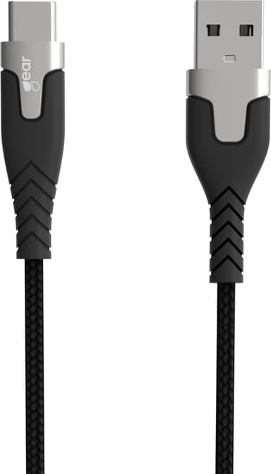 Gear USB-A til USB-C 2.0 Pro-klasse kabel 1,5m (sort)