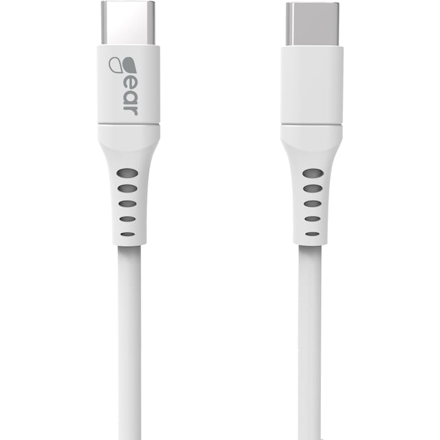 Gear USB-C til USB-C 2.0 kabel 1m (hvit)