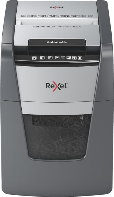 Rexel Optimum AutoFeed+ 100X makulator med krysskutting