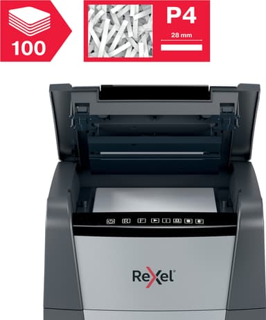Rexel Optimum AutoFeed+ 100X makulator med krysskutting