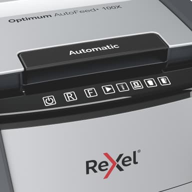 Rexel Optimum AutoFeed+ 100X makulator med krysskutting