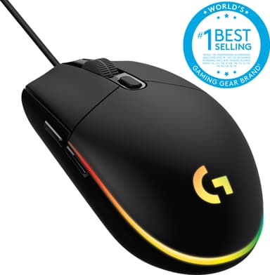 Logitech G203 Lightsync gamingmus (sort)