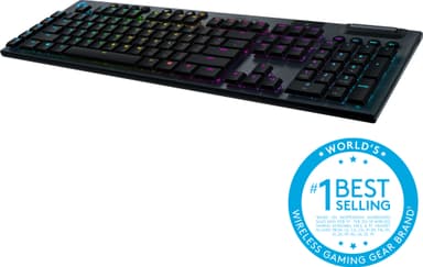 Logitech G915 Lightspeed trådløst gamingtastatur (GL Clicky-brytere)