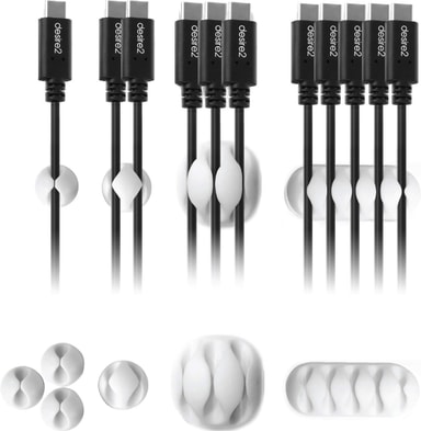 DESIRE2 Cable Clip Tidy 10-pk (hvit)