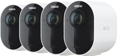 Arlo Ultra 2 4K trådløst sikkerhetskamera (4-pakning, hvit)