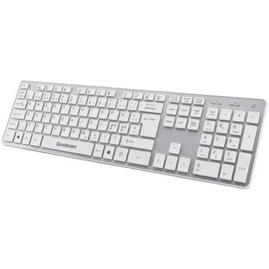 Sandstrøm trådløst tastatur (hvit/grå)