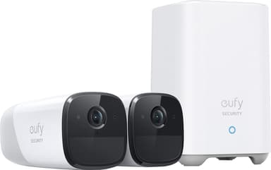 Eufy Cam 2 Pro 2-pakk+Eufy Security HomeBase 2 smart overvåkningssett