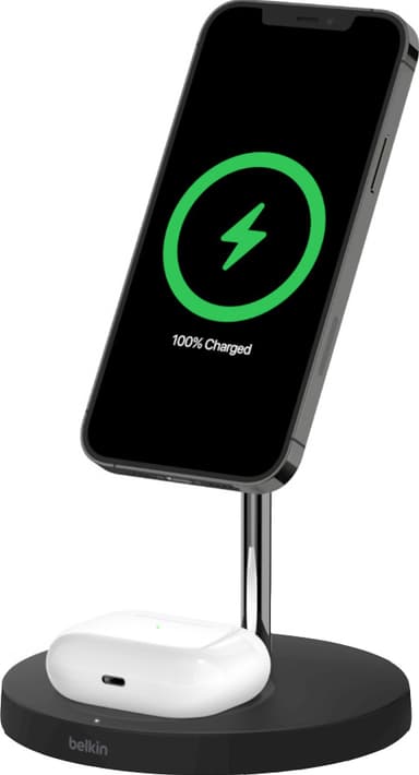 Belkin Boost Charge Pro 2-i-1 trådløs lader med MagSafe 15 W (sort)