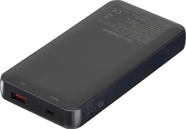 Sandstrøm 10 000mAh powerbank med 10W trådløs lading (sort)