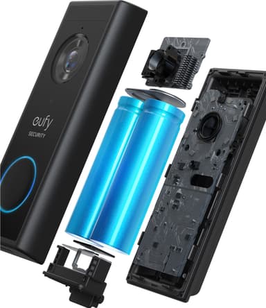 Eufy 2K Video Doorbell ringeklokke + Eufy Security HomeBase 2 gateway