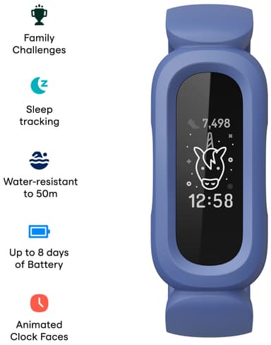 Fitbit Ace 3 aktivitetsmåler for barn (blå/grønn)