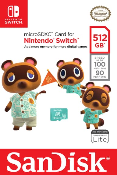 SanDisk 512GB microSDXC minnekort for Nintendo Switch