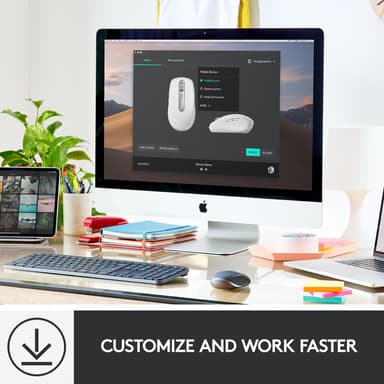 Logitech MX Anywhere 3 trådløs mus til Mac (lys grå)