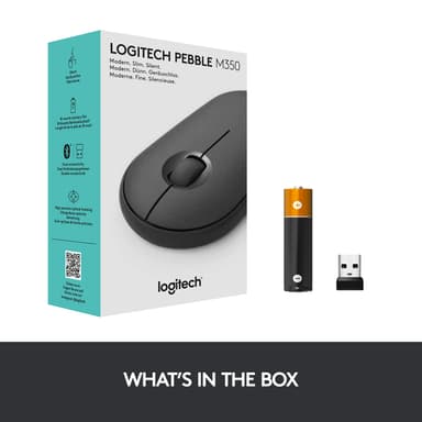 Logitech Pebble M350 trådløs datamus (grafitt)