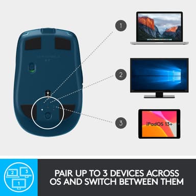 Logitech MX Anywhere 2S trådløs Bluetooth mus (grønn)