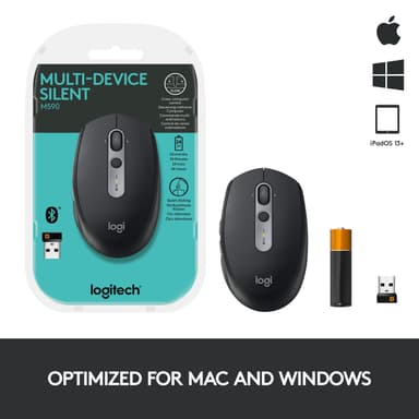 Logitech M590 Multi-Device Silent trådløs mus (grafitt)