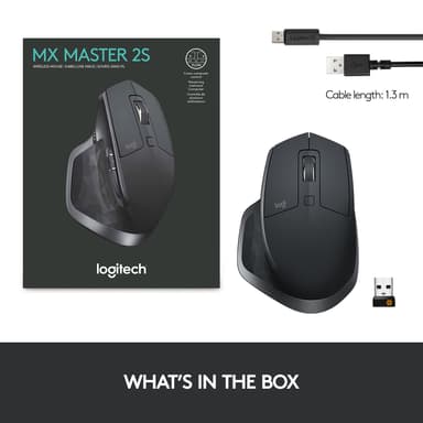 Logitech MX Master 2S trådløs datamus (grafitt)