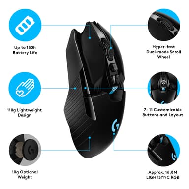Logitech G903 Lightspeed trådløs gamingmus