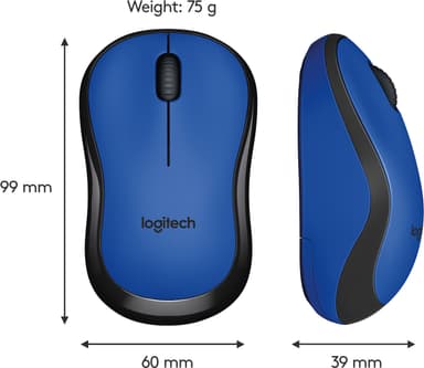 Logitech M220 Silent trådløs mus (blå)