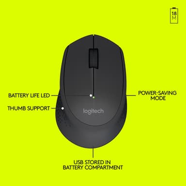 Logitech M280 trådløs mus (sort)