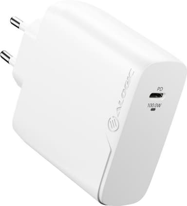 ALOGIC Rapid Power 100W GaN vegglader + 2m USB-C-kabel (hvit)