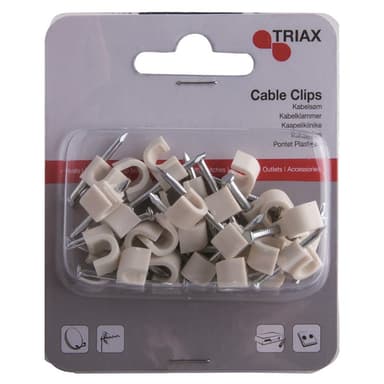 Triax kabelklemmere (hvit) Triax kabelklemmere (hvit)