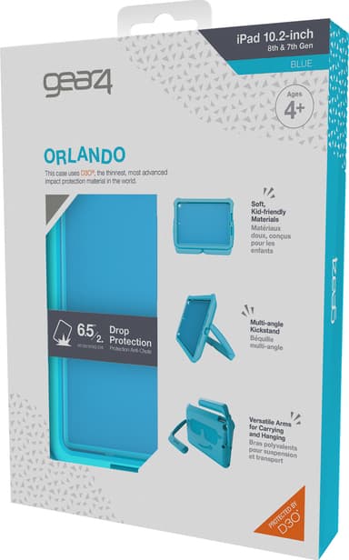 Gear4 D3O Orlando iPad 10.2 deksel til barn (blå)