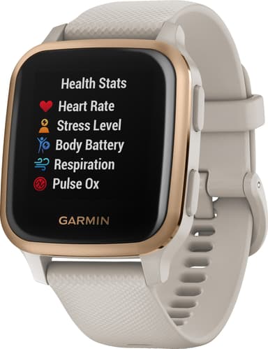 Garmin Venu Sq Music Edition smartklokke (rosegull, lys sandfarge)