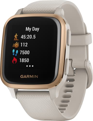 Garmin Venu Sq Music Edition smartklokke (rosegull, lys sandfarge)