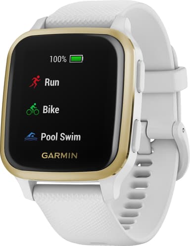 Garmin Venu Sq smartklokke (hvit/gull)