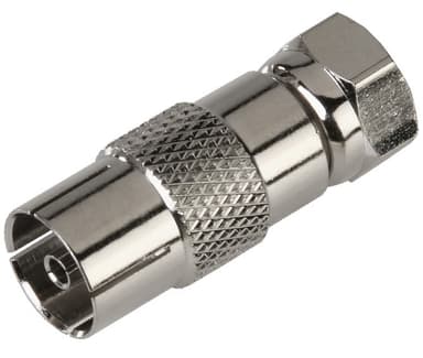 Triax rett adapter IEC-hun til F-han (2 pk)