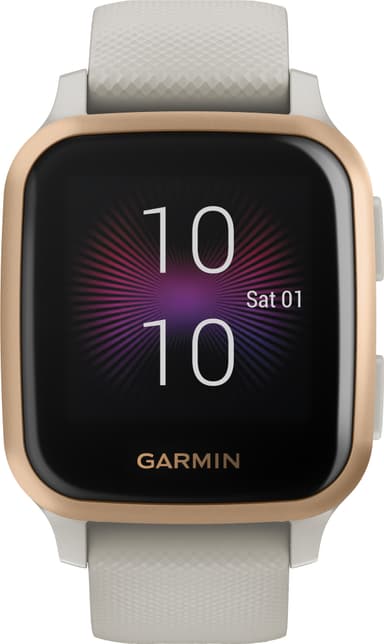 Garmin Venu Sq Music Edition smartklokke (rosegull, lys sandfarge)
