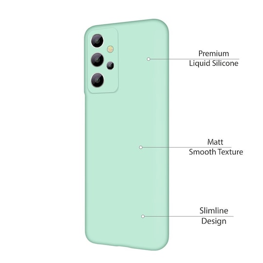 Samsung Galaxy A72 Flytende silikon deksel- Mint Green