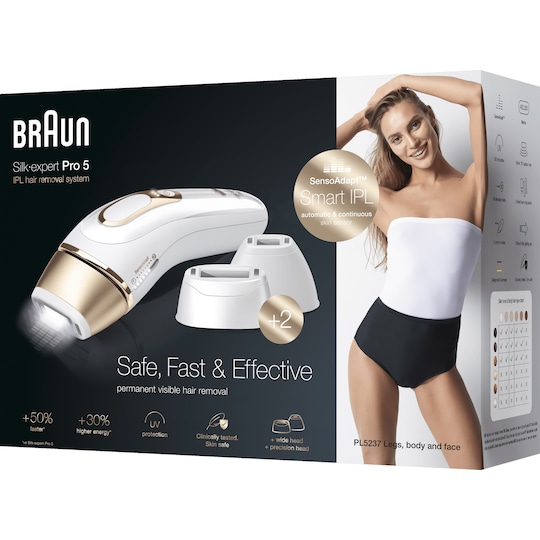 Braun SilkExpert IPL PRO 5 lysbasert hårfjerning PL5237