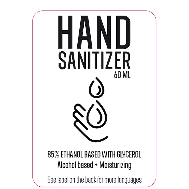Nordic 85% Hand Sanitizer hånddesinfeksjon gel (60ml)