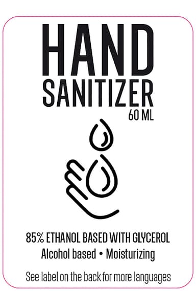 Nordic 85% Hand Sanitizer hånddesinfeksjon gel (60ml)