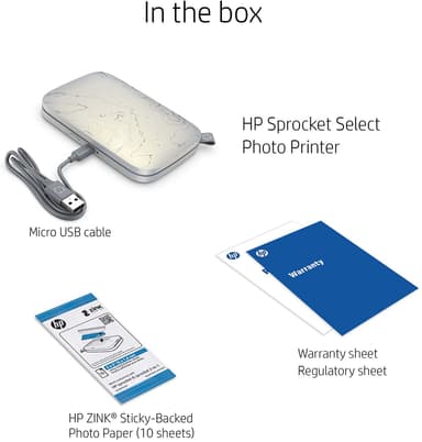 HP Sprocket Select Eclipse mobil fotoskriver (grå)
