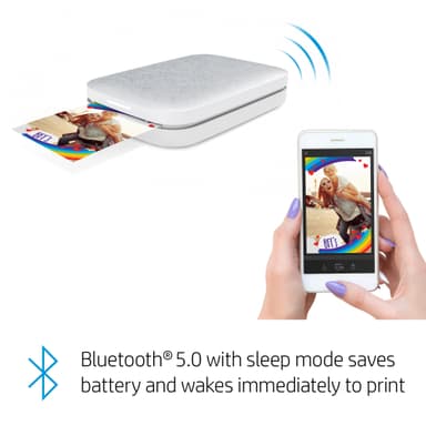 HP Sprocket Luna mobil fotoskriver (hvit)