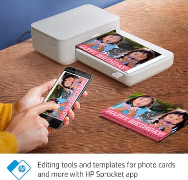 HP Sprocket Studio mobil fotoskriver (hvit)