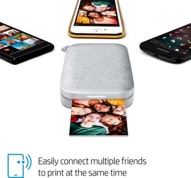 HP Sprocket Luna mobil fotoskriver (hvit)