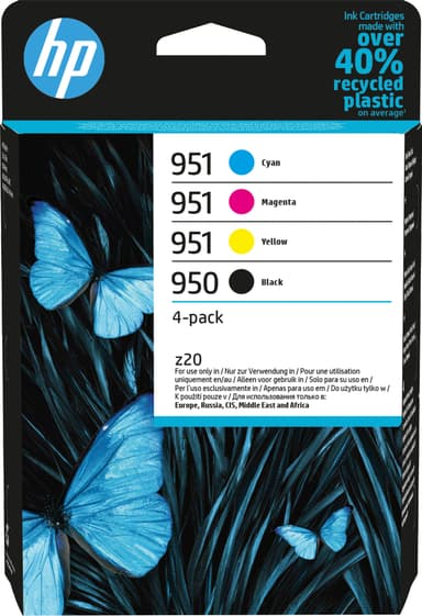 HP 950/951 blekkpatroner kombo-pakke (CMYK)
