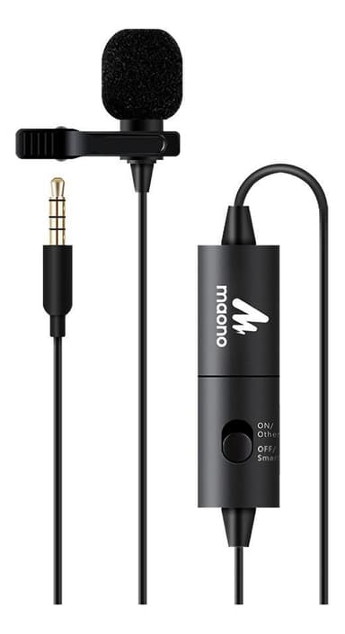 MAONO aktiv slipsmikrofon for smarttelefoner, DSLR-kameraer etc.