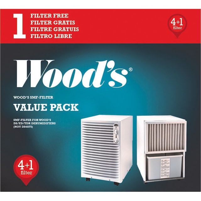 Woods filter til luftavfukter (5-pakning)