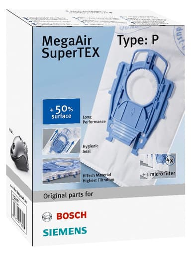 MegaAir SuperTEX støvsugerposer til Siemens VS08, Bosch BSG/BBS