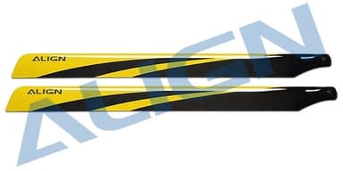 HD650AT 650 Carbon Fiber Blades - Yellow